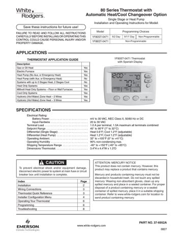 White Rodgers 1F80ST-0471 Thermostat User Manual.php